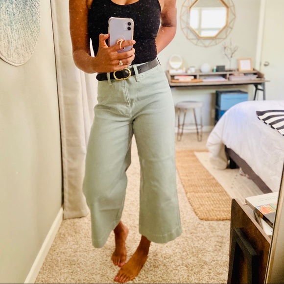Madewell Pants - Madewell Emmett High Rise Wide Leg Crop Pant